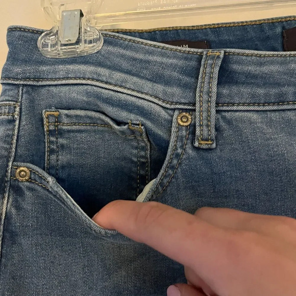 NYDJ Lift X Tuck Womens Blue Sheri Slim Jeans 8 Denim Light Wash Faded - Picture 6 of 9